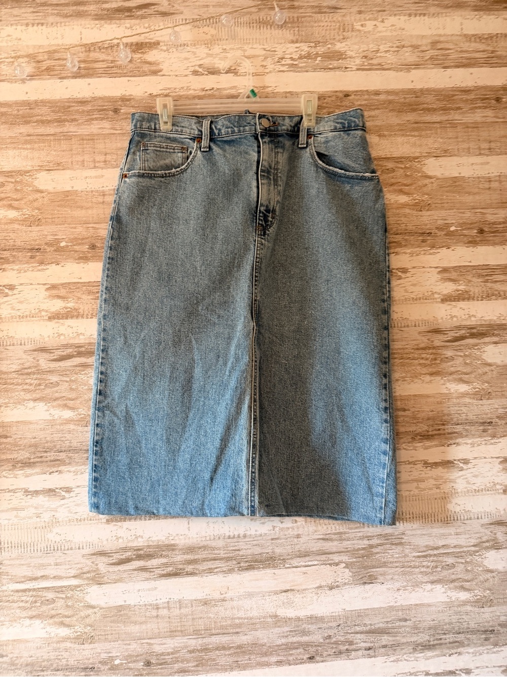 Universal Thread Light Blue Denim Midi Skirt